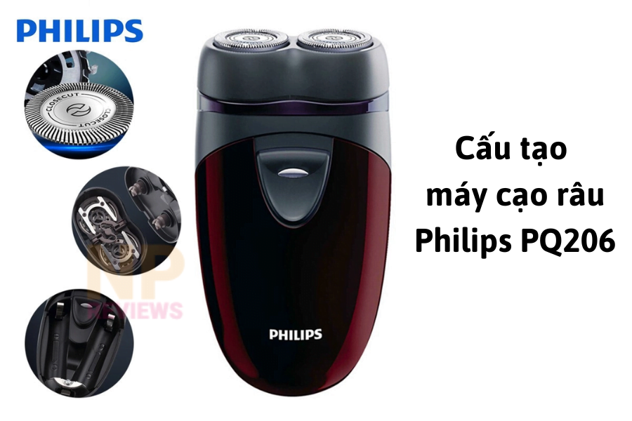 Cấu tạo, phụ kiện của máy cạo râu Philips PQ206